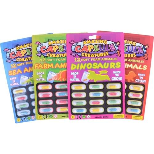 1 Set Cartoon Dinosaur Toys Bath Toy Grow Capsule New Magic Soft Baby Toys Early Educational Toy Kids