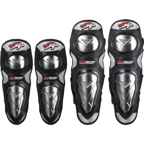 PRO BIKER Motorcycle Stainless steel knee guard elbow protection Motorbike Racing Kneepads Elbows Pads Protective Gear Guards