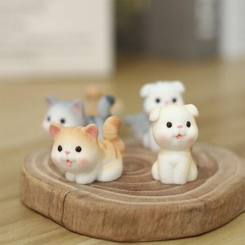 Naughty Kitten Miniatures Figurine Pet Cat Small Statue Crafts Fairy Garden Ornament Home Decoration