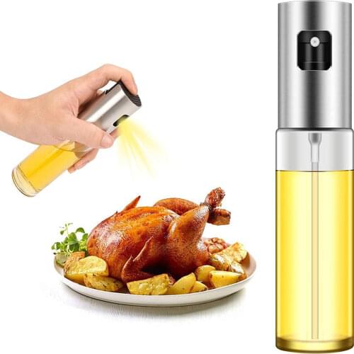 Push-type Oil Control Bottle Barbecue Spray Oil Bottle Barbecue Oil Pot Seasoning Bottle Oil Spray for Salad BBQ Kitchen Baking