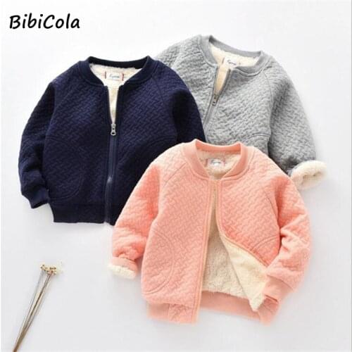2019 New Autumn Winter Baby Girls Jacket Boys Coat Jacket Kids Warm Velvet Coats Children Girls Hooded Outerwear Girls Clothes