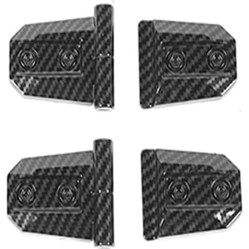 Car Door Hinge Cover for Suzuki Jimny 2019 2020 Engine Hood Hinge Decoration Cover Trim Accessories, Carbon Fiber