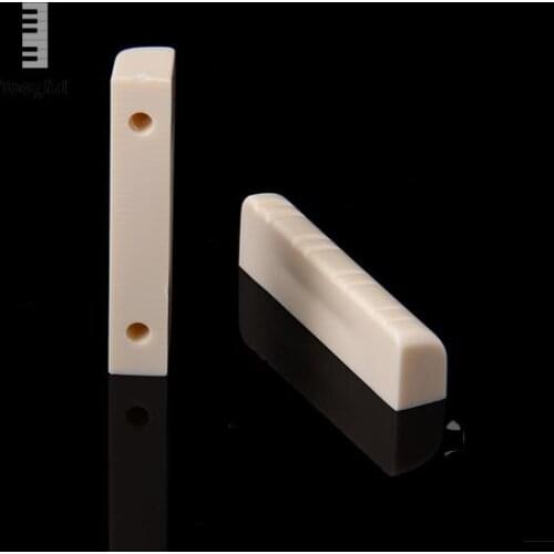 Plastic Tooyful Pack of 5pcs Mandolin Beige Nut Slotted with 8 Mandolin String Slots Guitar Parts & Accessories