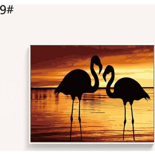 Pink Flamingo Flamingo Print Paint By Number Kit Flamingo Painting Flamingo On Canvas Acrylic Flamingo Flamingo Gift Flamingo