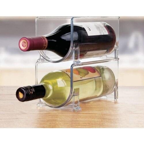 Wine Bottle Rack Beverage and Beer Bottle Storage Rack In Refrigerator Juice Bottle Storage Holder Stack
