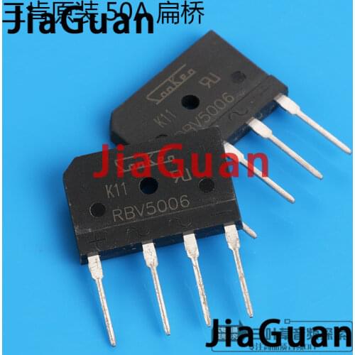 2PCS High Flat bridge Sanken RBV5006 50A 600V Audio Power Amplifier High current type high voltage rectifier bridge 50A600V
