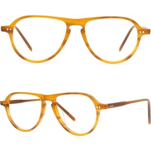 Retro Japanese-style production big frame round glasses acetate flat glasses for men and women