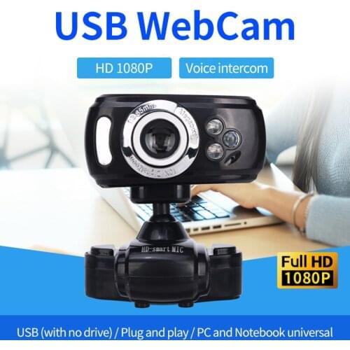 Webcam HD Desktop Laptop PC Web Camera 720p with Microphone USB Plug and Play Teaching Live Conference Computer Cameras HD1080p