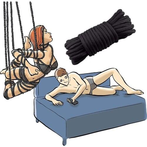 5m 10m Sex Slave Bondage Rope Soft Cotton Knitted Rope BDSM Restraint Sex Toys for Couple Women Man Exotic swing Toys Roleplay