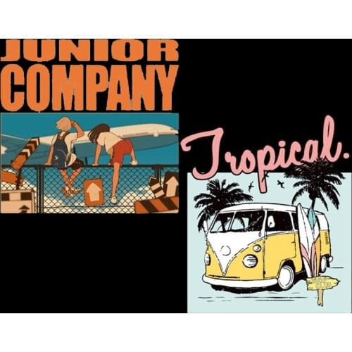 Japanese Anime Patches Iron On Transfers For T shirt Clothes Summer Bus Vinyl Hotsale Heat Thermal Transfer Stickers Appliques