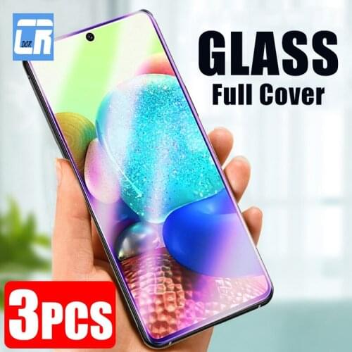 1-3Pcs Full Cover Tempered Glass for Samsung Galaxy A51 A52 A71 A72 A32 A21S M31S M51 A31 A70 A20 S10e S21 Plus Screen Protector