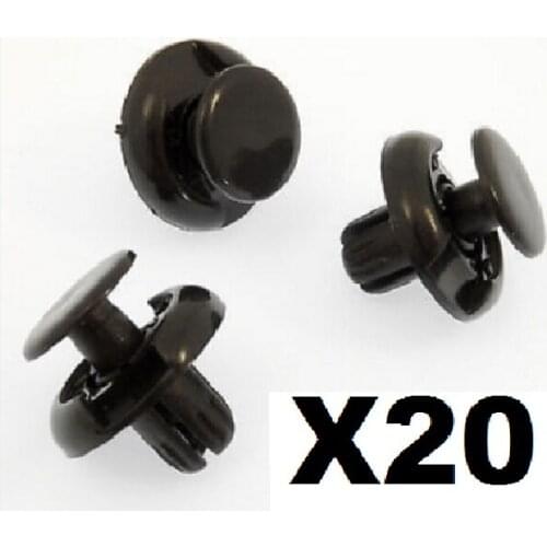 20x For Mitsubishi Plastic Rivet Trim Clips for Bumpers Splashguards Wheelarch Liner