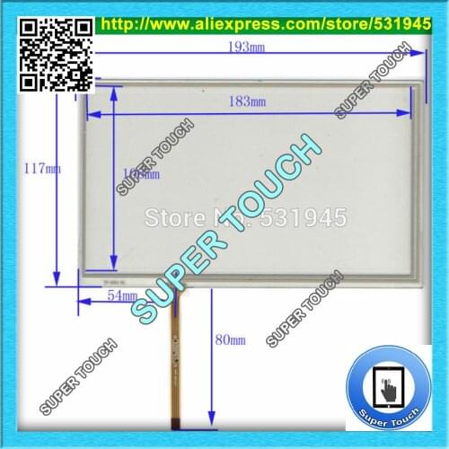 ZhiYuSun POST 8 inch 4-wire resistive Touch Panel 193*117 Navigator TOUCH SCREEN 193mm*117mm GLASS LCD display