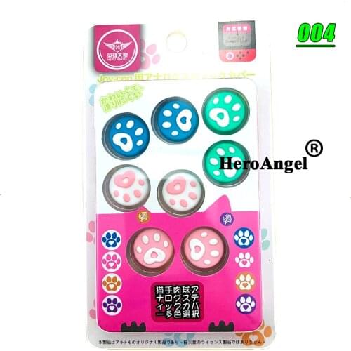8pcs/Set Cute Cat Paw Claw Thumb Stick Grip Cap Joystick Cover For Nintend Switch Lite Joy-Con Controller Gamepad Thumbstick Cas