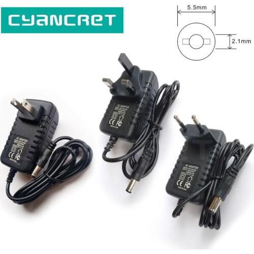 Power Adapter Charger AC 100-240V to DC 12V 1.5A 5.5mm 2.1mm 1M Supply EU Plug US Plug UK Plug Adapter for leadstar D12 D10