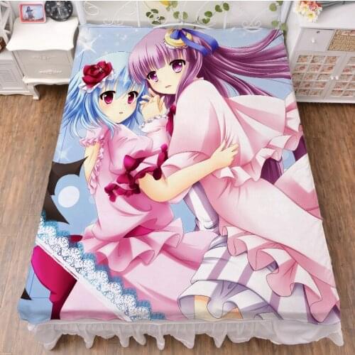 Anime Cartoon TouhouProject 2 Way / WT flat sheet bed sheet top sheet Christmas Gift 150*200cm No.003