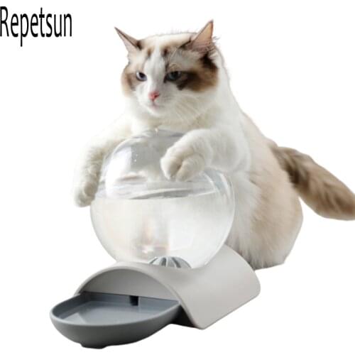 New Bubble Ball Pet Dog Bowls Fountain Cat Food Automatic Feeder 2.8l For Kitten Water Drinking Bowl Feeding Container