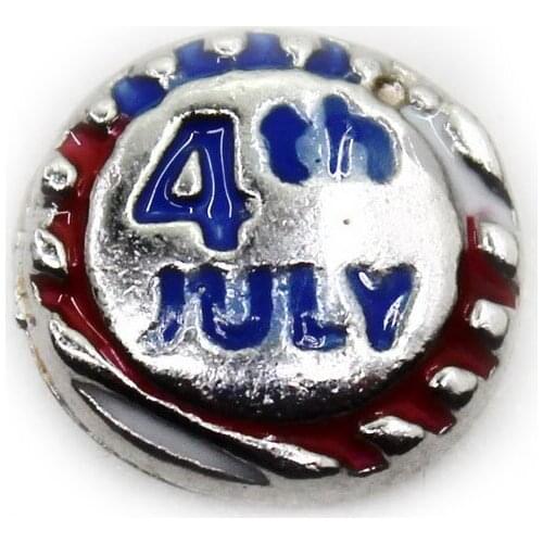 Independence Day 20pcs/lot 4th July floating charms living glass memory floating lockets pendant bracelet DIY jewelry charms