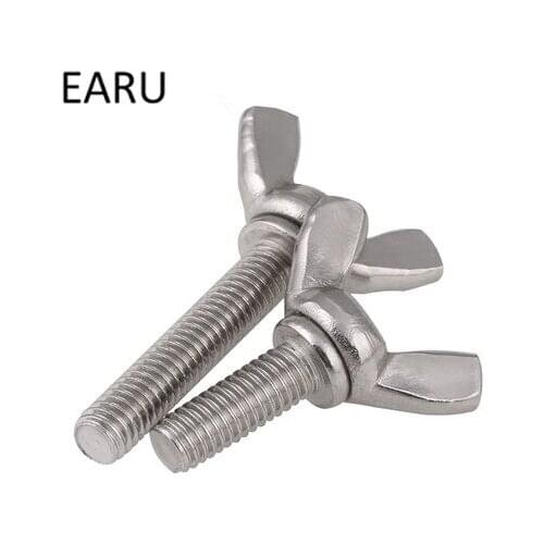 DIN316 M8*12/16/20/25/30-50mm 304 Stainless Steel Butterfly Thumb Ingot Claw Hand twist Screw Bolt Machine