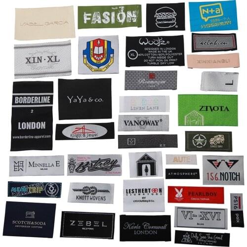 Customized Garment Sewing Tag For Clothing Tags Brand Logo Label Custom Hand Made Woven Labels For Clothes Patchwork Acessorios