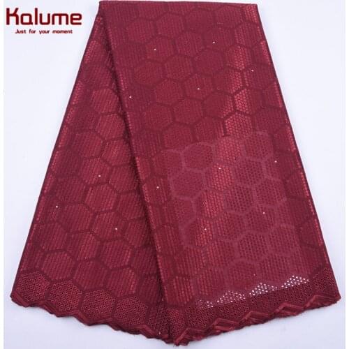 Kalume Fashion African Swiss Cotton Lace Fabric Unique Nigerian Swiss Voile Lace In Switzerland For Men Women Dress Sewing 2095