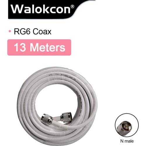 5D 13meters Low Loss Coaxial Cable 50ohm N Male to N Male Connector Communication Coax Cable For Mobile Phone Signal Booster