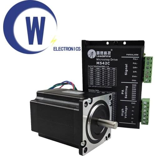 Leadshine 2 Phase 57 Series NEMA23 Stepper Motor Kit 57HS21A + Driver M542C Input Voltage VDC20-50V Original Product