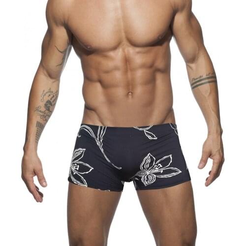 Mens Swim Trunks Low Waist Sexy Shorts Pad Enhance Print Quick Dry Bathing Swimwear Surf Beach Boardshorts for Men By AIMPACT