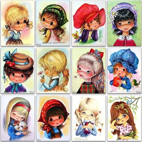 5D DIY Diamond Painting Kit Paint Cartoon lovely girl baby angel Full Square&Round embroidery mosaic Cross stitch home decor art