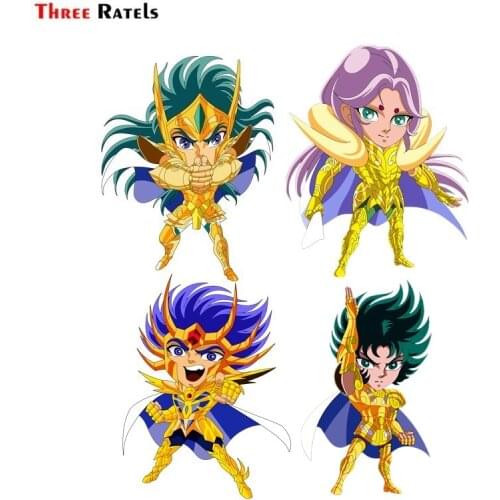 Three Ratels FC631 chibi golden saint seiya Knights of the Zodiac car body sticker car mercedes decal