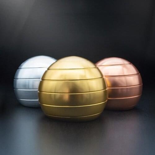 Desktop Stress Relief Toy Aluminum Alloy Decompression Hypnosis Rotary Gyro Adult Fingertip Toy Round Metal Spinner Gift B1038