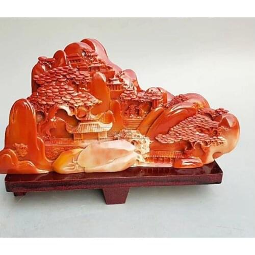 Antique QingDynasty Shoushan stone original stone ornamental ,Home Decoration collection & adornment,Free shipping