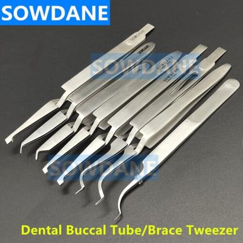 Denta Orthodontic Bracket Buccal Tube Bonding Tweezer Holder Placer Bracket Bonding Tweezer Instrument Dentist Tool