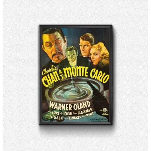 Charlie Chan at Monte Carlo (1937) Poster American movie Wall Oland Keye Luke Virginia Field Decor Art Gift