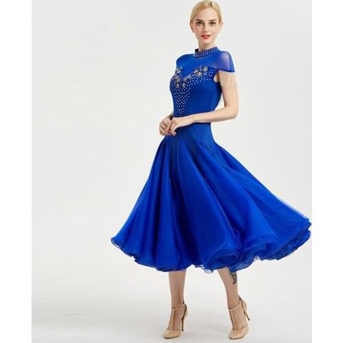 Standing Collar Ballroom dance dress Modern dance one piece Flamenco waltz wear dress Standard Rumba Samba Competition Dress