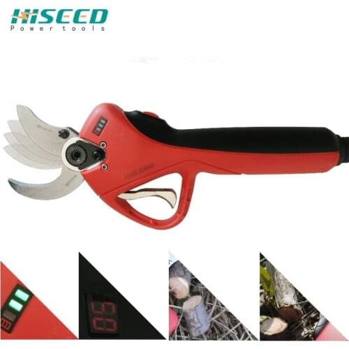 HISEED Professional Newest Electric Pruning Shears carbon fiber telescopic tree pruner
