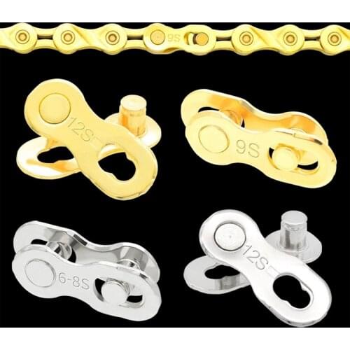 Bicycle Chain Connector Lock Quick Link Road Bike Buckle Joint Magic Buckle Master Cycling Parts Gold 6/7/8/9/10/11/12 Speed