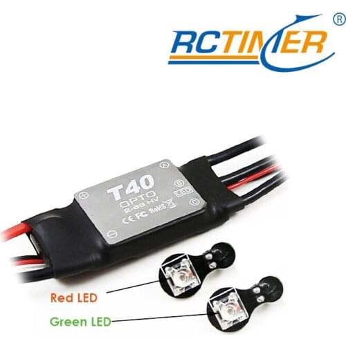 Rctimer 40A SimonK Firmware T40A ESC with LED(Red&Green)