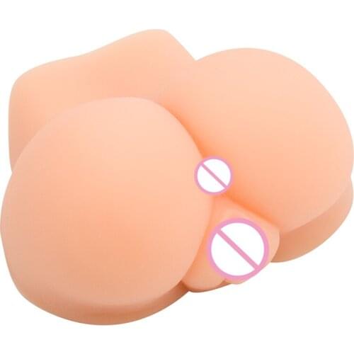 Erotic Small Ass Male Masturbator Silicone Artificial Vagina Realistic Pocket Pussy Double Hole Sex Doll Adult Sex Toys for Men