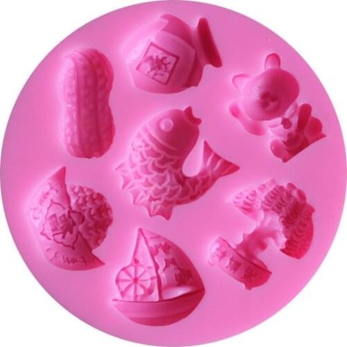New Year Baking Fondant Silicone Mold Baking Cake Decoration 17-57