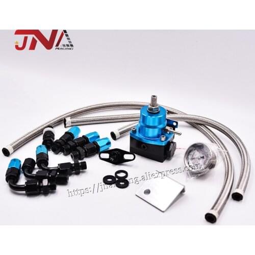 Universal Adjustable Fuel Pressure Regulator Blue/Purple/Green/Red