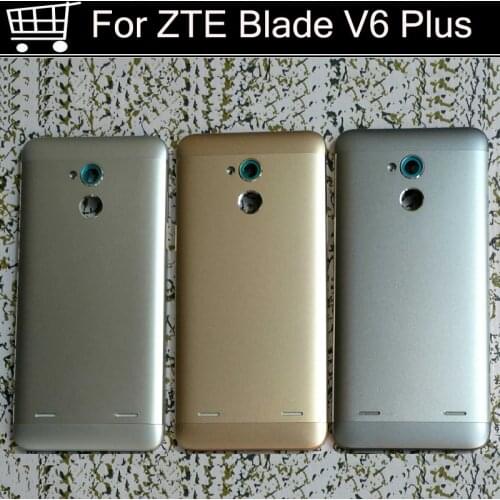 With LOGO Battery Back Cover For ZTE Blade V6 plus battery back Housing Door Case without back camera glass Replacement Parts