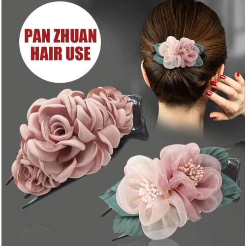 New Fashion Women Hair Clips Hair Pins Cloth Flower Elegant Female Duckbill Hairpins Headwear Barrettes Hairgrip Accessories