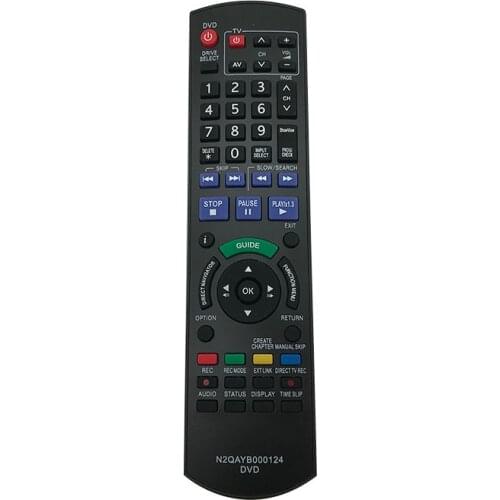 Replacement Remote Control For Panasonic DVD Recorder N2QAYB000124