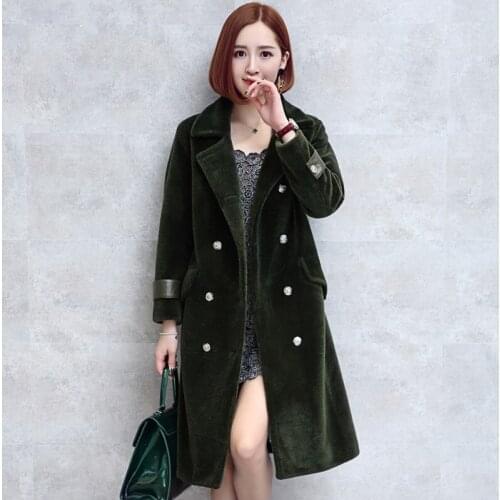 High Imitation Winter 2020 Jacket Women Wool Coat Female Thick Long Overcoat Womens Fur Jackets Abrigo Mujer WXF526