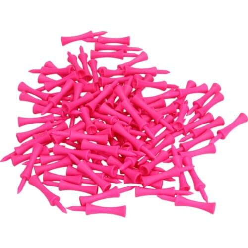 100pcs/Pack Hot Pink Plastic Castle Step Grad Golf Tees up Height 39mm Golf Accessories for Golf Enthusiasts and Training