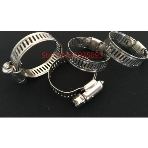 5pcs/lot 304 Stainless Steel Large size Hose Clamps Pipe Clips Air Water Tube Clips free shipping