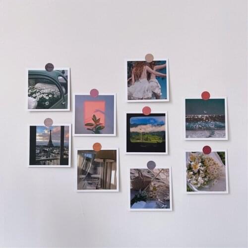 9 Sheets Ins Cute Daisy Decoration Card Art Photography Props Postcard DIY Scrapbook Room Wall Sticker Collocation Stationery