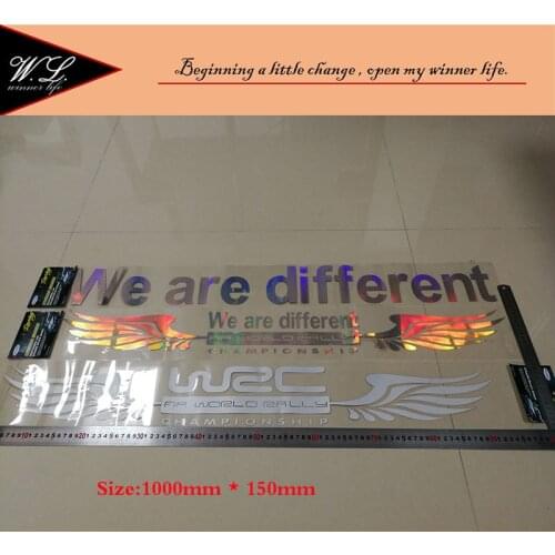 Car Tape Sticker Reflective Colorful Decals 100*15CM Silver Colorful Reflective Laser 3D Vinyl Car Styling For Ford Mazda SUZUKI