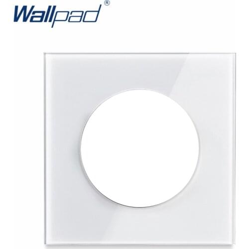 L6 DIY White Single Glass Panel Plate For Switch Socket Free Combination, 86*86mm